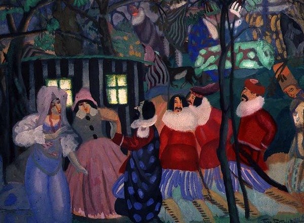 Conquerors, 1913 (akvarel på papir) af Boris Dmitrievich Grigoriev