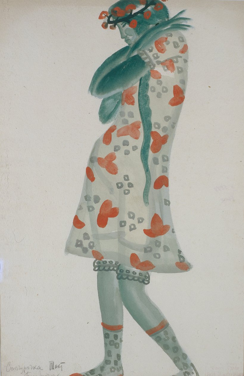 Kostumedesign til operaen Snow Maiden af N. Rimsky-Korsakov, 1919 af Boris Dmitrievich Grigoriev