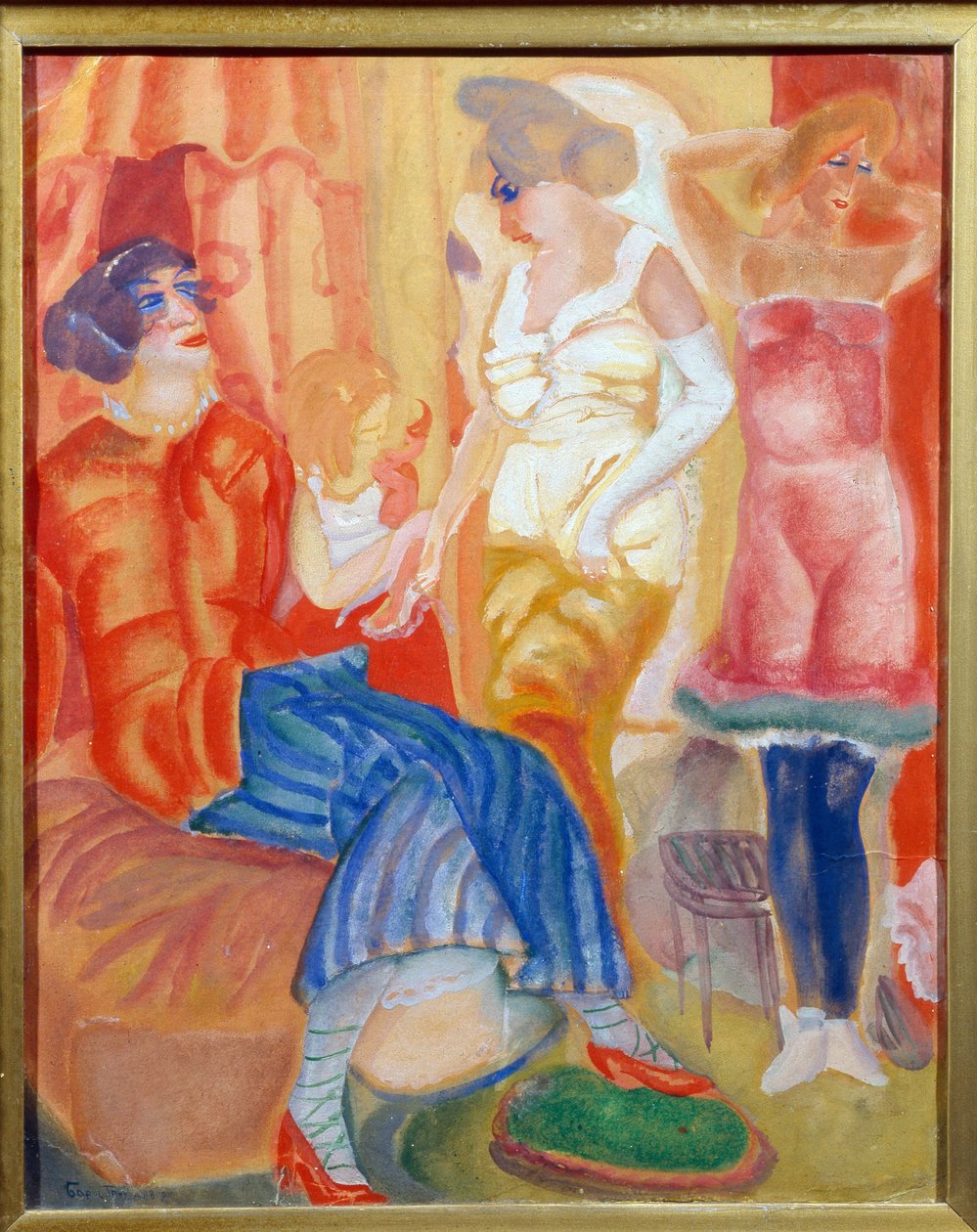 "Women" (Women) - Maleri af Boris Dmitrievich Grigoriev (1886-1939) af Boris Dmitrievich Grigoriev