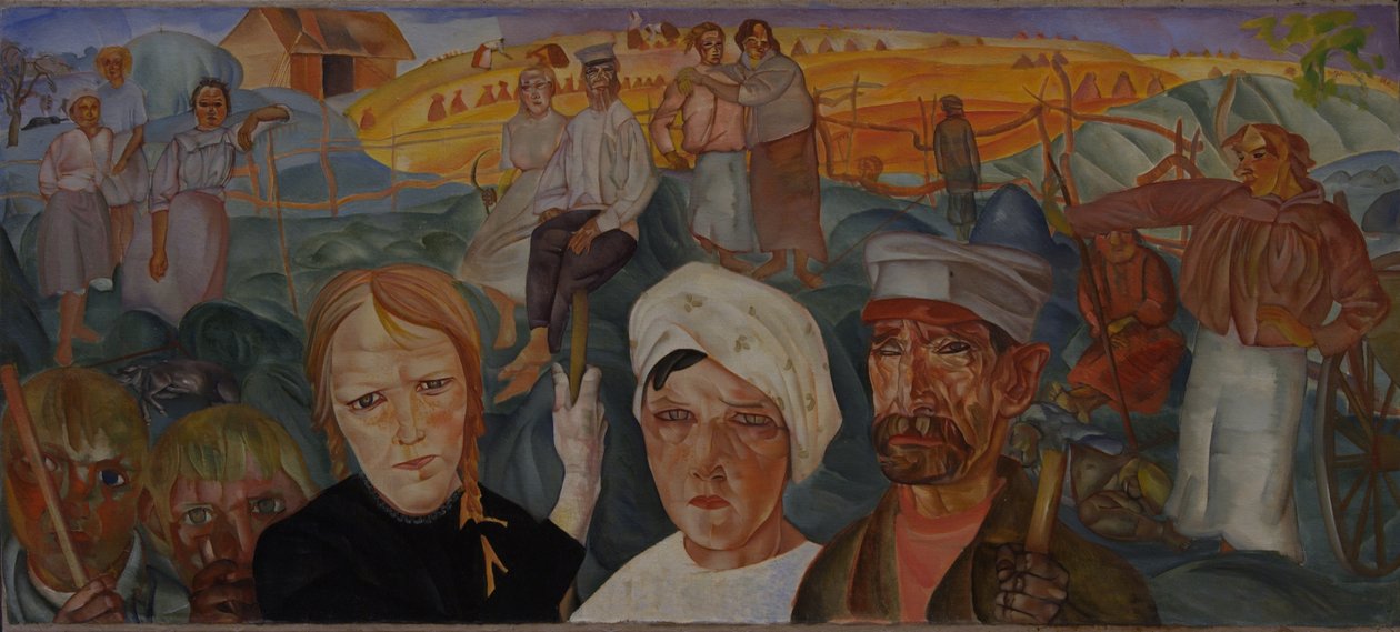 Peasant Land Fra serien Visages de Russie, 1917 af Boris Dmitrievich Grigoriev