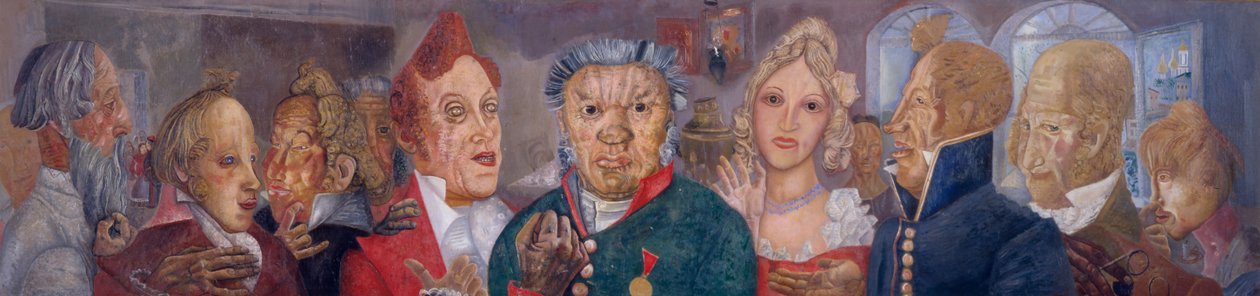 Personer i komedien The Government Inspector af N. Gogol, 1933-1934 af Boris Dmitrievich Grigoriev