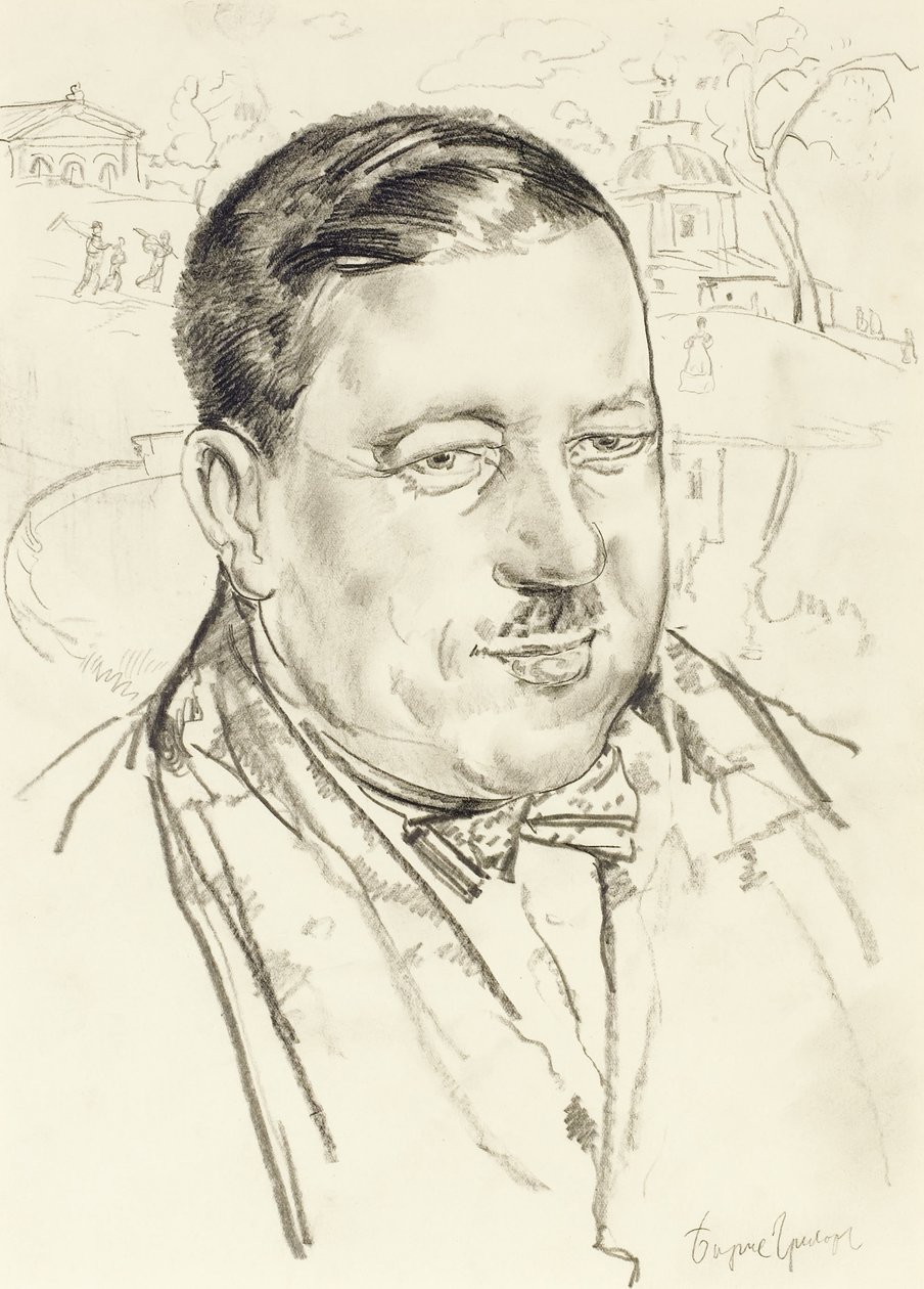 Portræt af kunstneren Ilya Mashkov af Boris Dmitrievich Grigoriev
