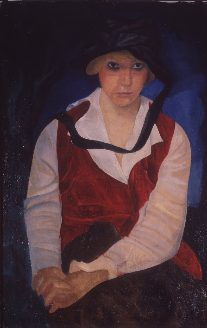 Portræt af kunstnerens hustru, 1917 af Boris Dmitrievich Grigoriev
