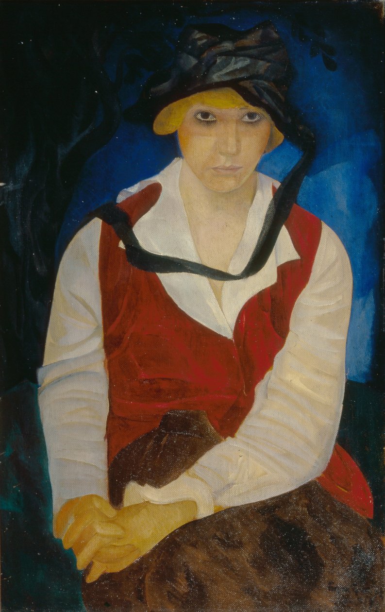 Portræt af kunstnerens hustru, 1917 af Boris Dmitrievich Grigoriev