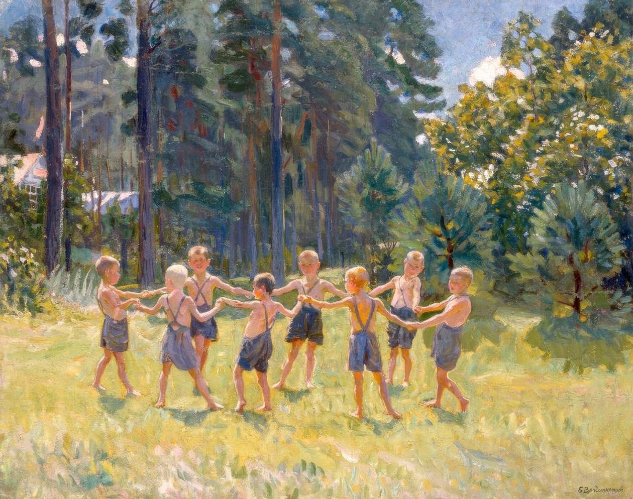 Rækker af striber i en lysning nær en dacha af Boris Jeremejewitsch Wladimirski