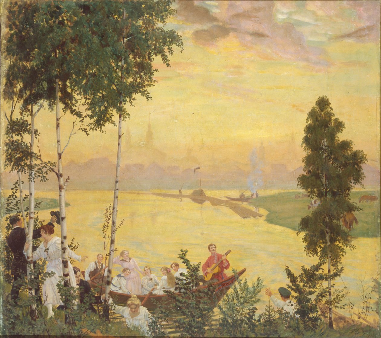 Landrejse, 1918 af Boris Mikhailovich Kustodiev