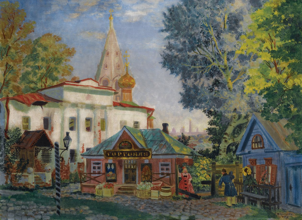 I provinsen, 1920 af Boris Mikhailovich Kustodiev