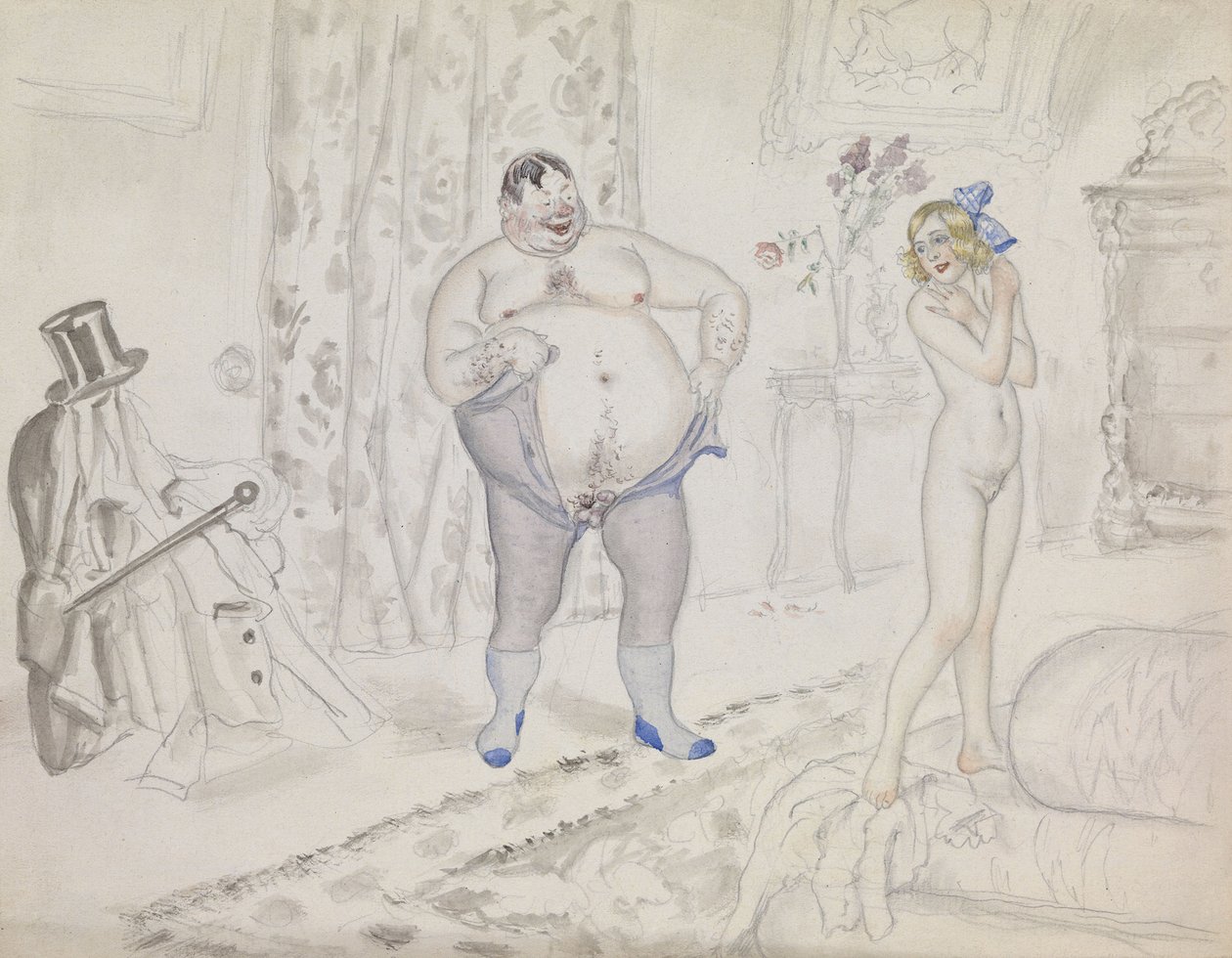 Late Night Rendezvous af Boris Mikhailovich Kustodiev