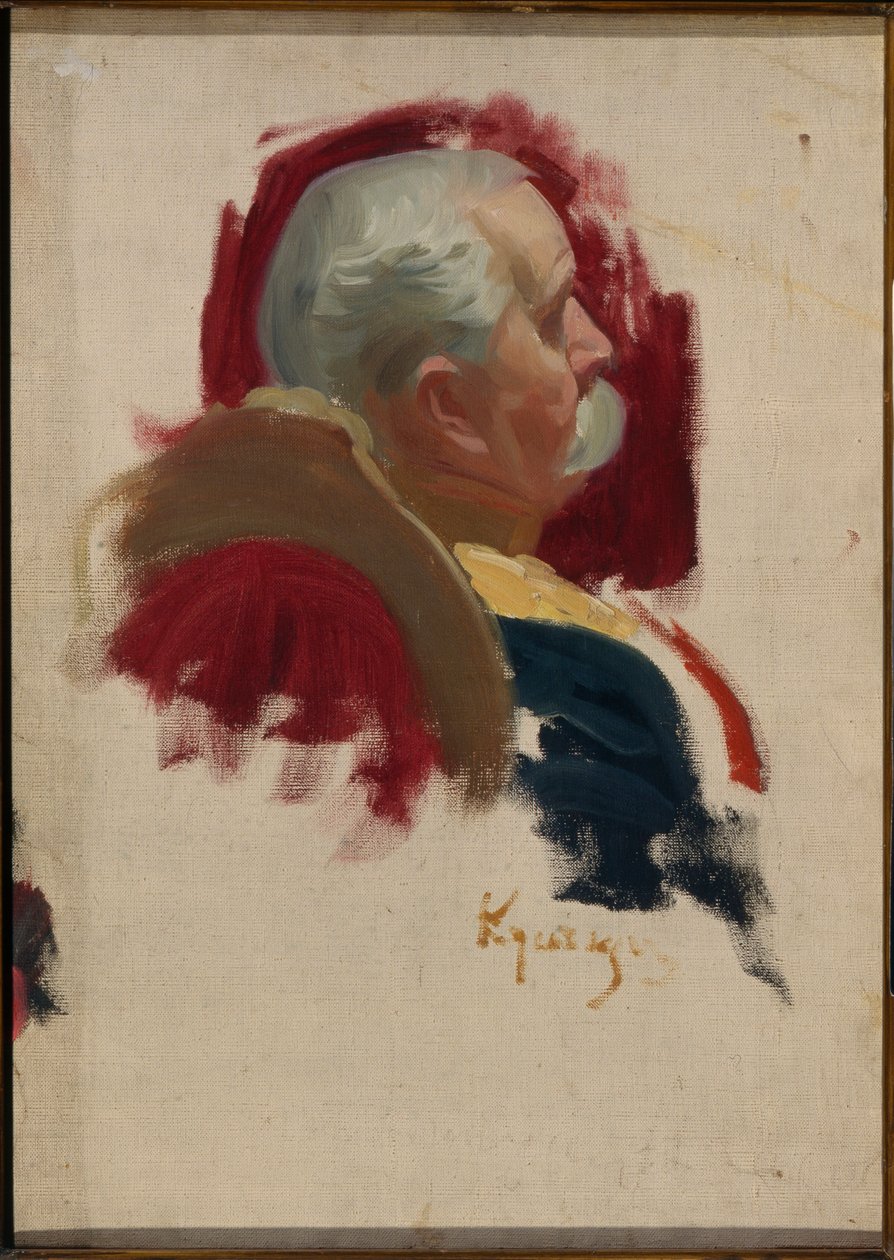 Portræt af Peter Sabourov (1835-1918), diplomat russe (Portræt af Peter Alexandrovich Saburov) - Olie på lærred af Boris Michaylovich Kustodiev (Koustodiev) (1878-1927) af Boris Mikhailovich Kustodiev
