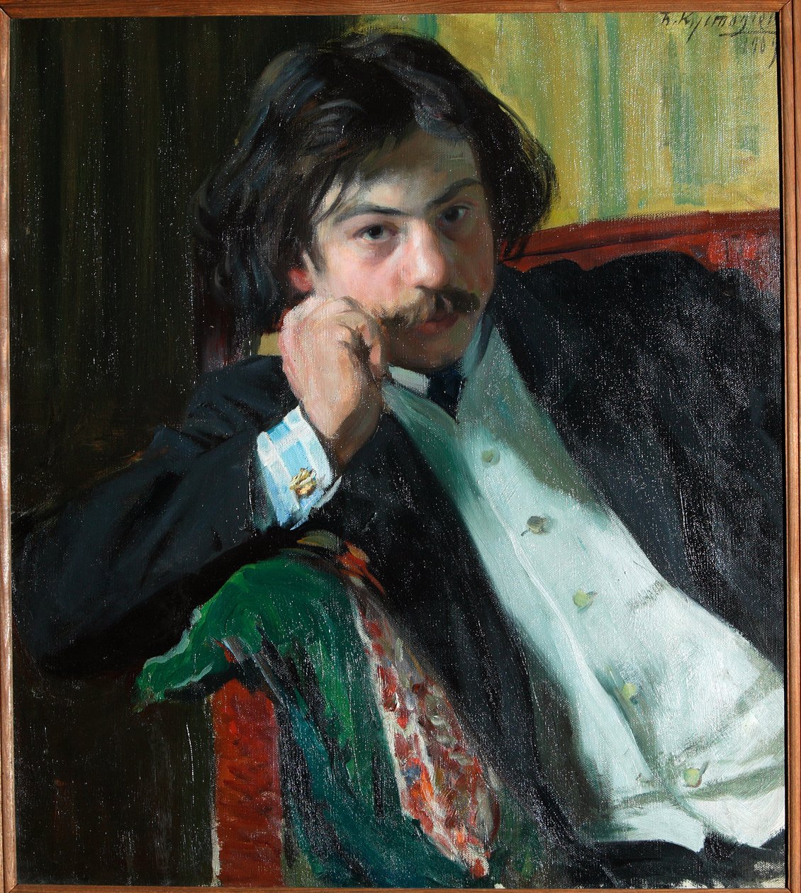 Portræt af digteren Janko Lavrin (1887-1986). Peinture de Boris Michailovich Kustodiev (Kustodiev) (1878-1927), Huile Sir Toile af Boris Mikhailovich Kustodiev