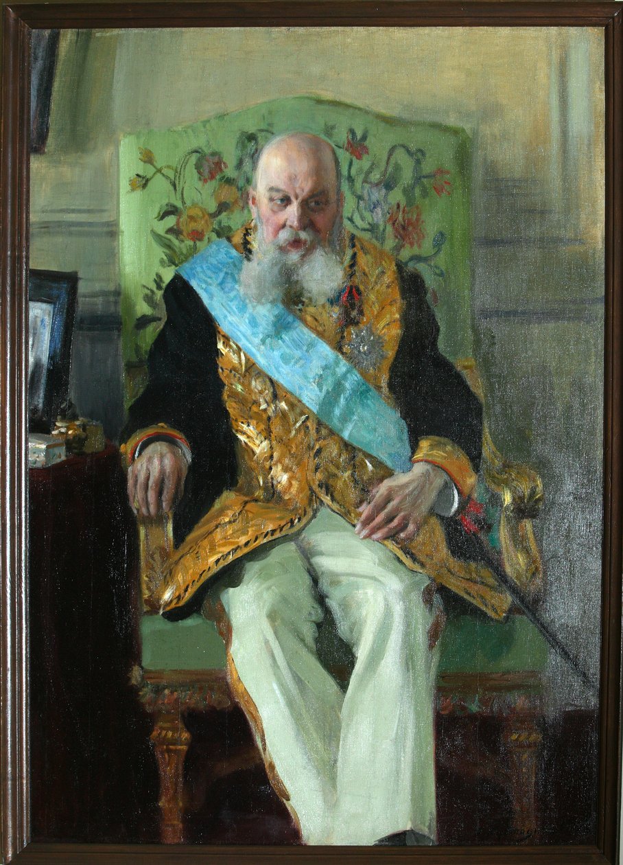 Portræt af grev Dmitri Martynovich Solski 1833-1910, 1908 af Boris Mikhailovich Kustodiev