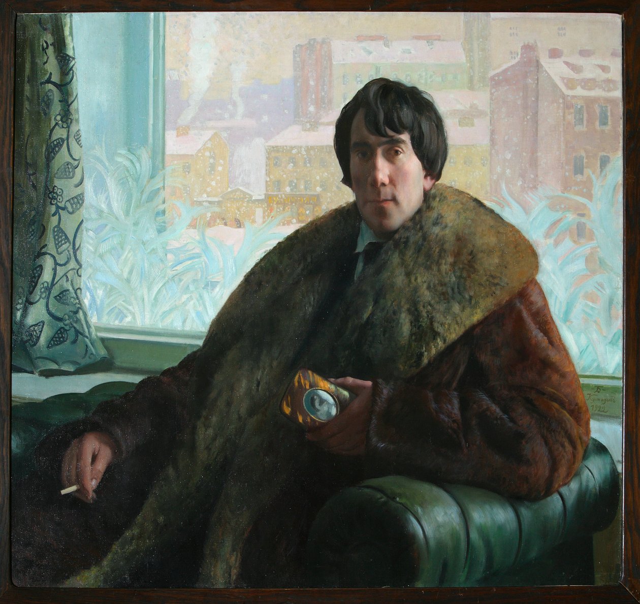 Portræt af billedhuggeren og arkitekten Isidor Zolotarevsky 1885-1961, 1922 af Boris Mikhailovich Kustodiev