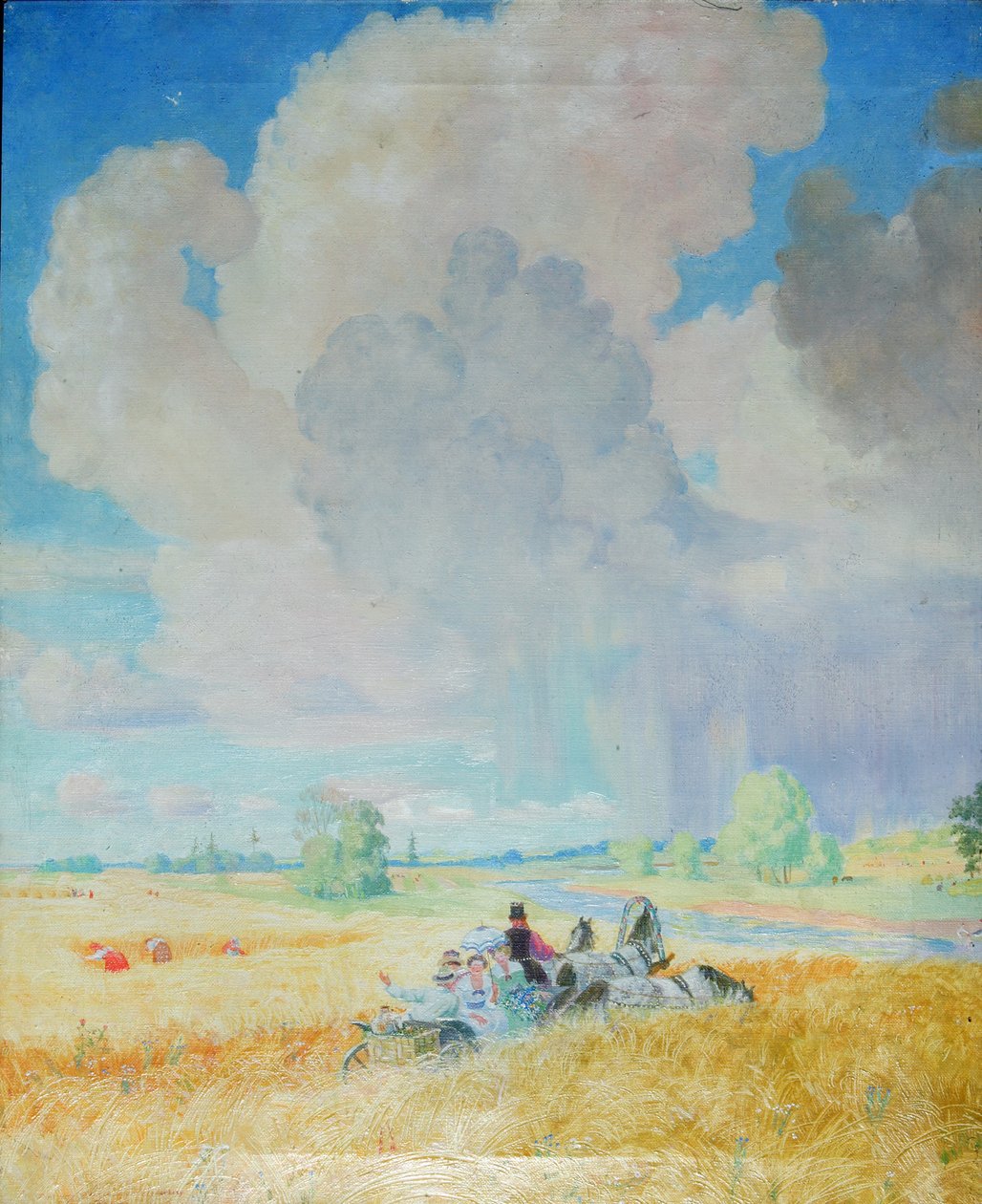 Sommer, 1922 af Boris Mikhailovich Kustodiev