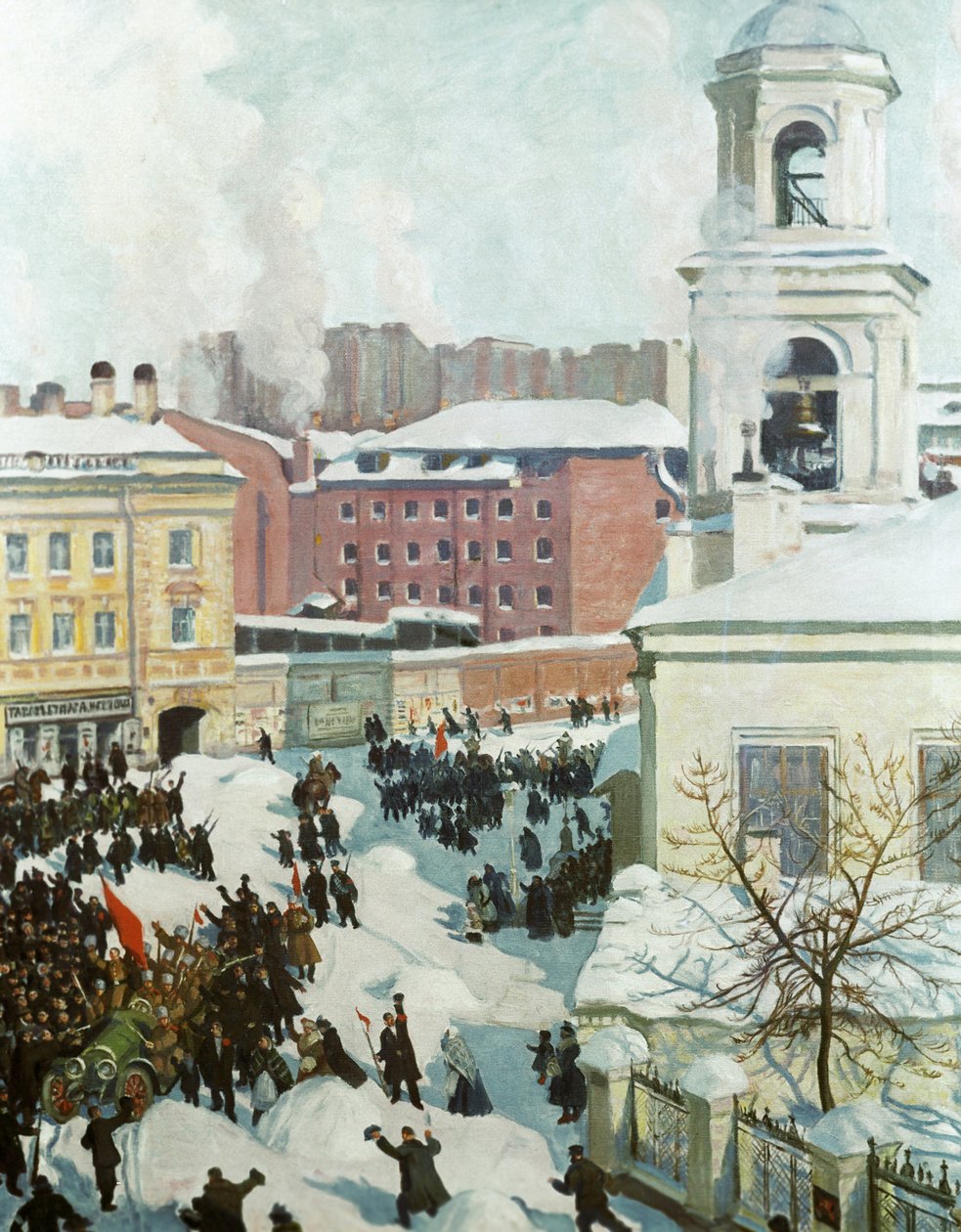 Den 27. februar 1917, 1917 af Boris Mikhailovich Kustodiev