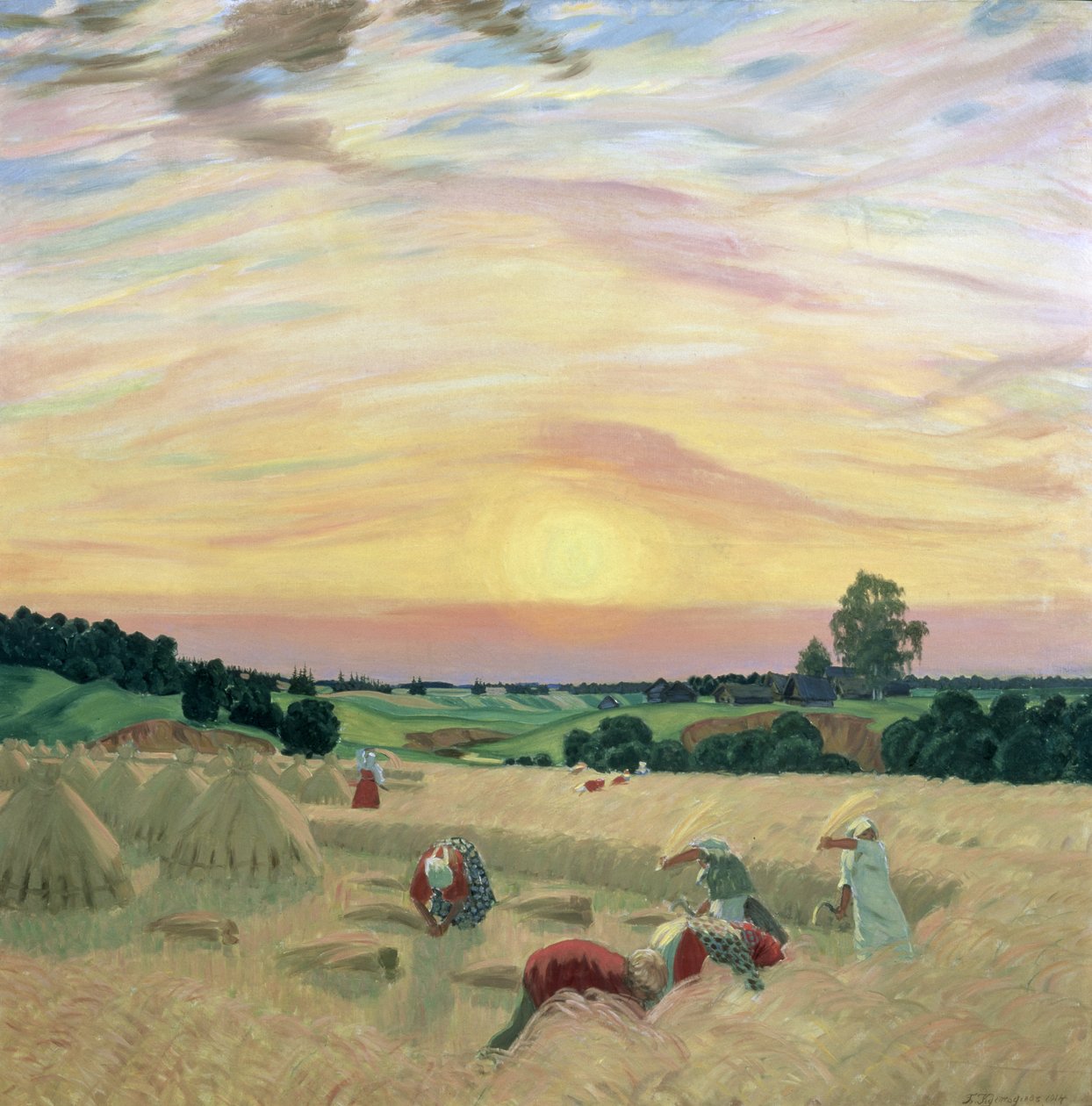 Høsten, 1914 af Boris Mikhailovich Kustodiev