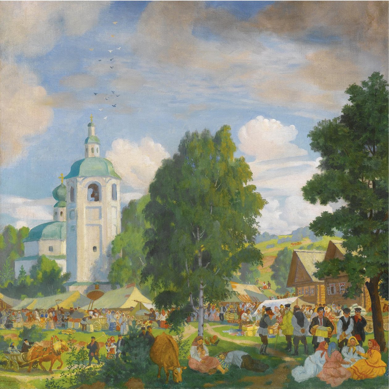 Landsbymessen, 1920 af Boris Mikhailovich Kustodiev