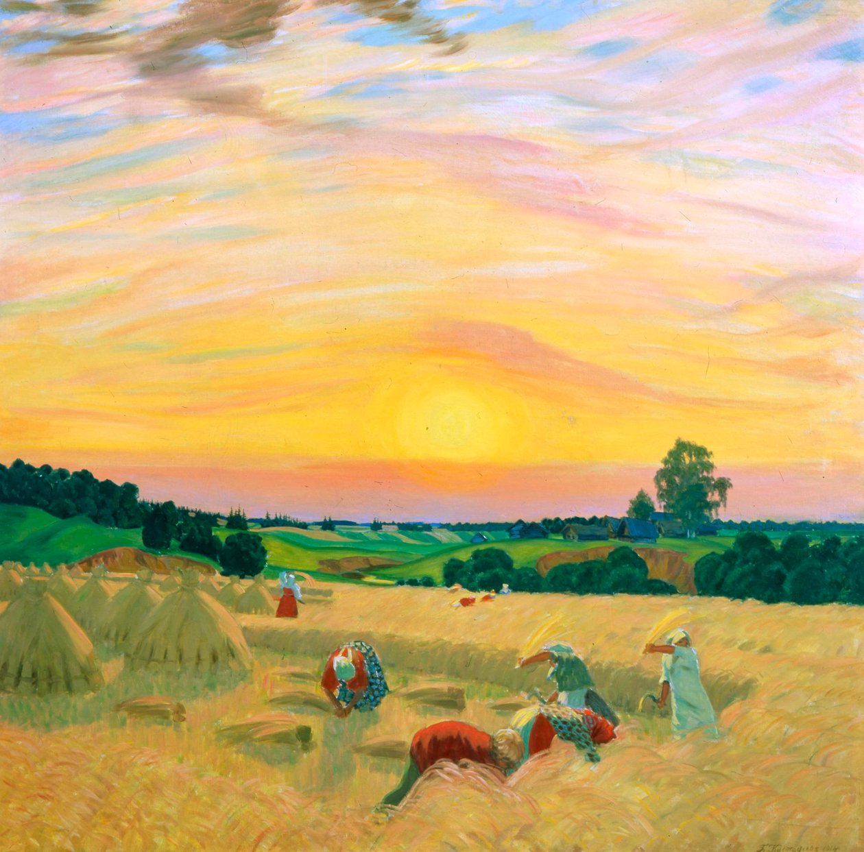 Høsten, 1914. af Boris Mikhailovich Kustodiev