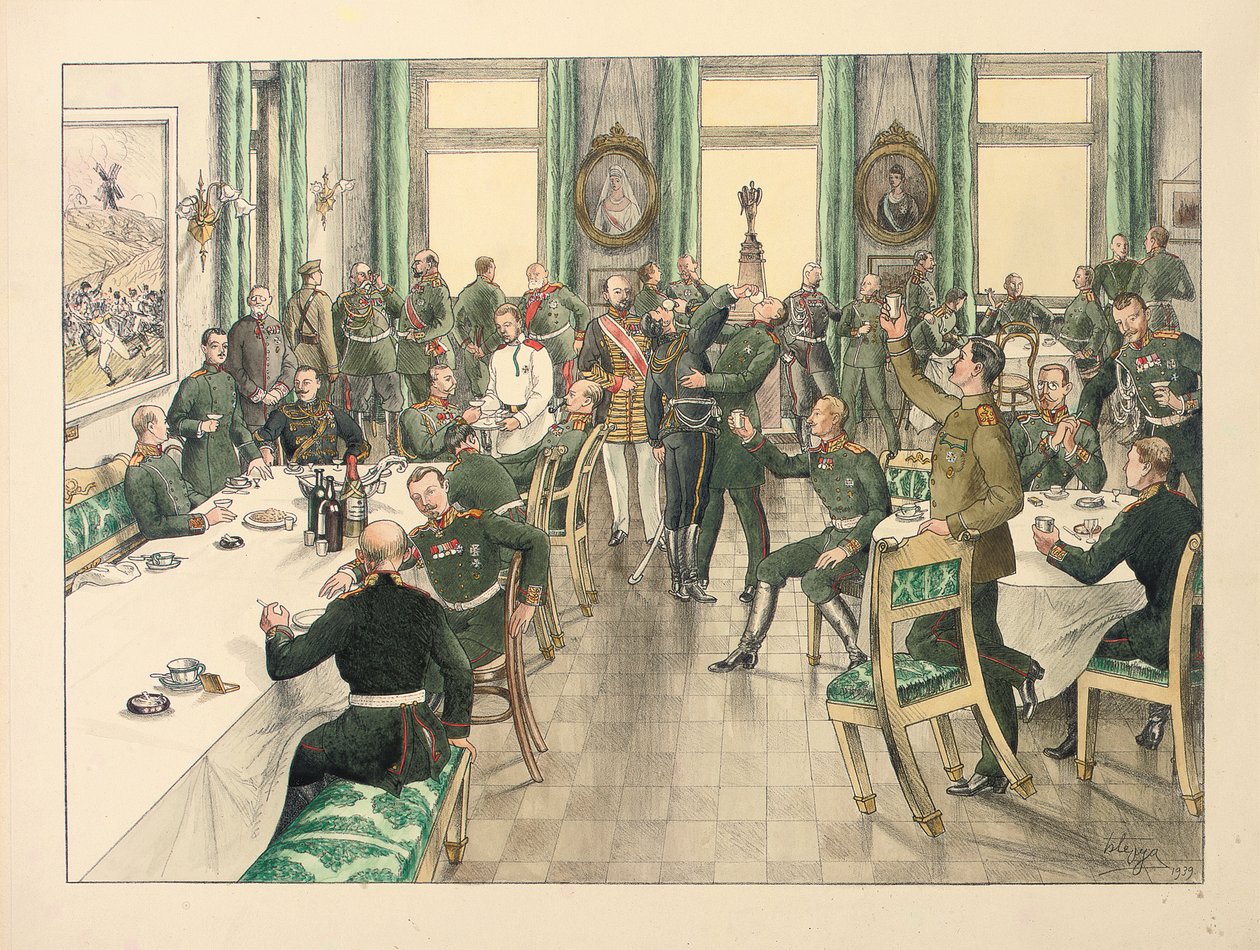 Den traditionelle morgenmad afholdt til minde om slaget ved Telish, hvori Egerski Guards Regiment deltog den 12. oktober 1877 af Boris V. de Heroys