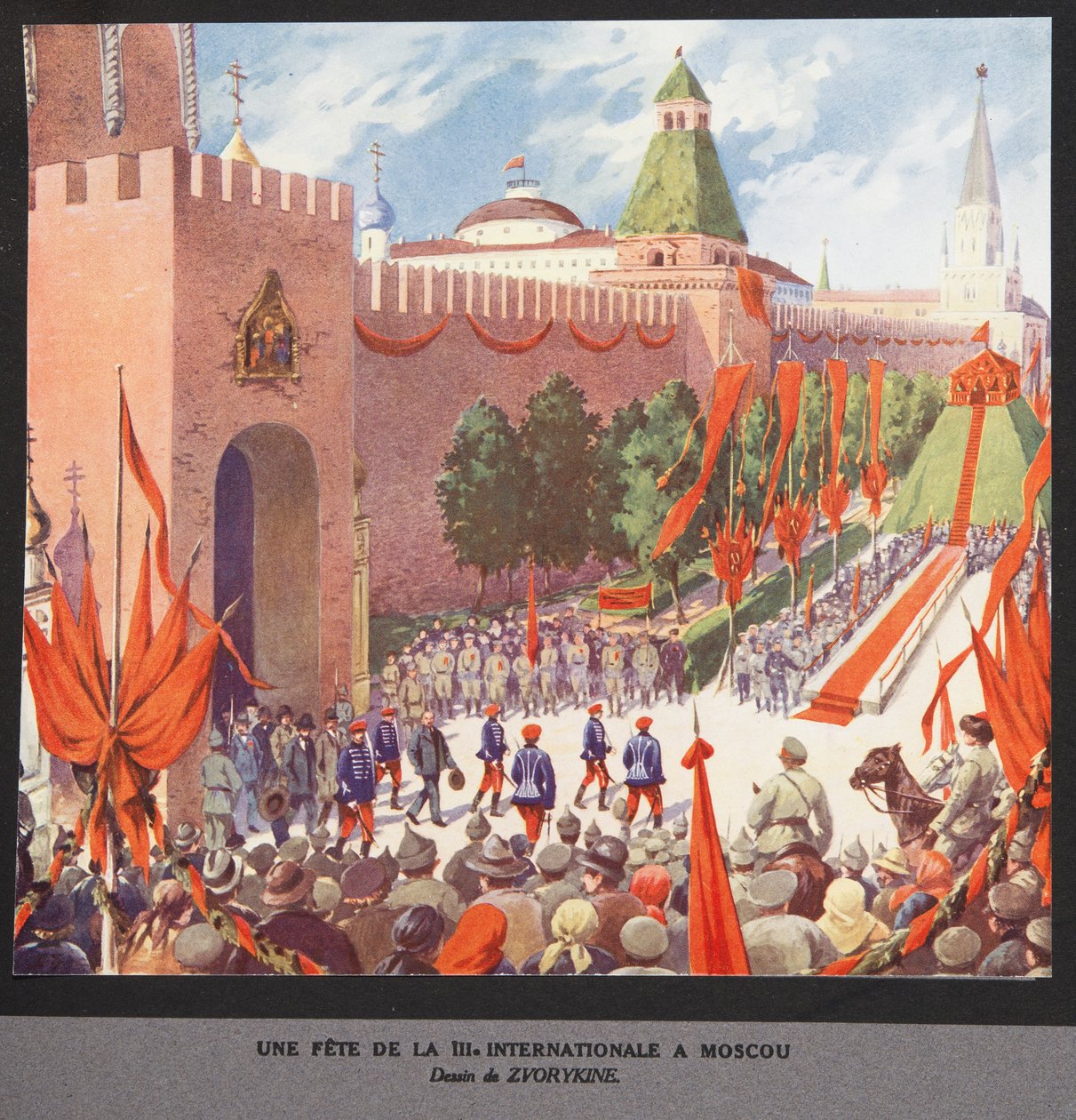 Fejring af den tredje landskamp, Moskva af Boris Vasilievich Zvorykin