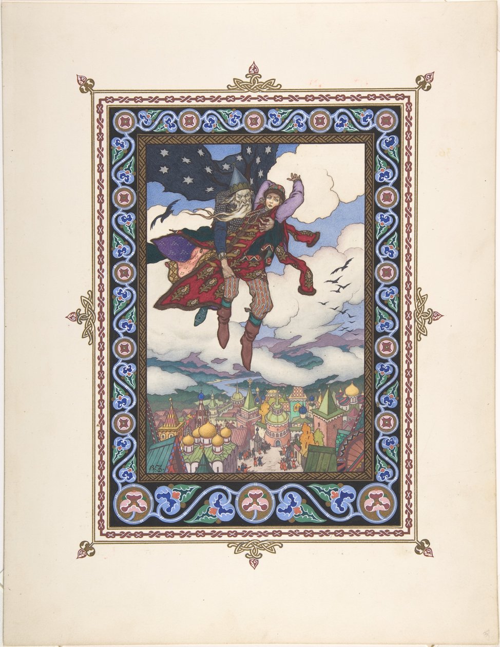 Illustration til eventyret Marya Morevna, ca. 1925 af Boris Vasilievich Zvorykin