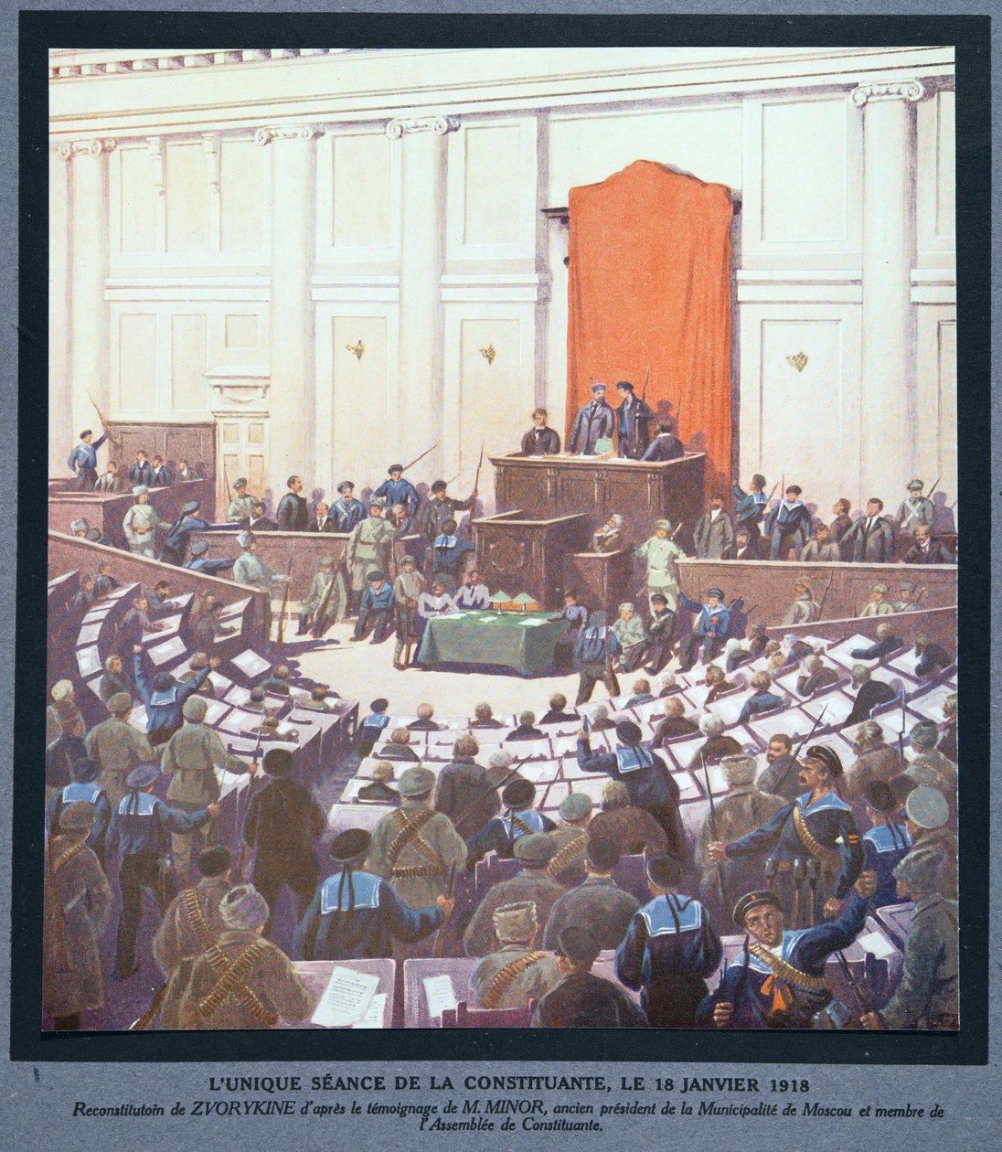 Den eneste samling i den grundlovgivende forsamling, 18. januar af Boris Vasilievich Zvorykin
