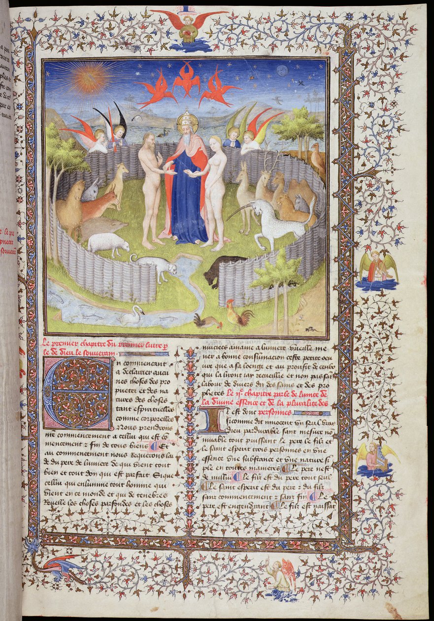 Ms 251 f.16r Ægteskabet mellem Adam og Eva fra 