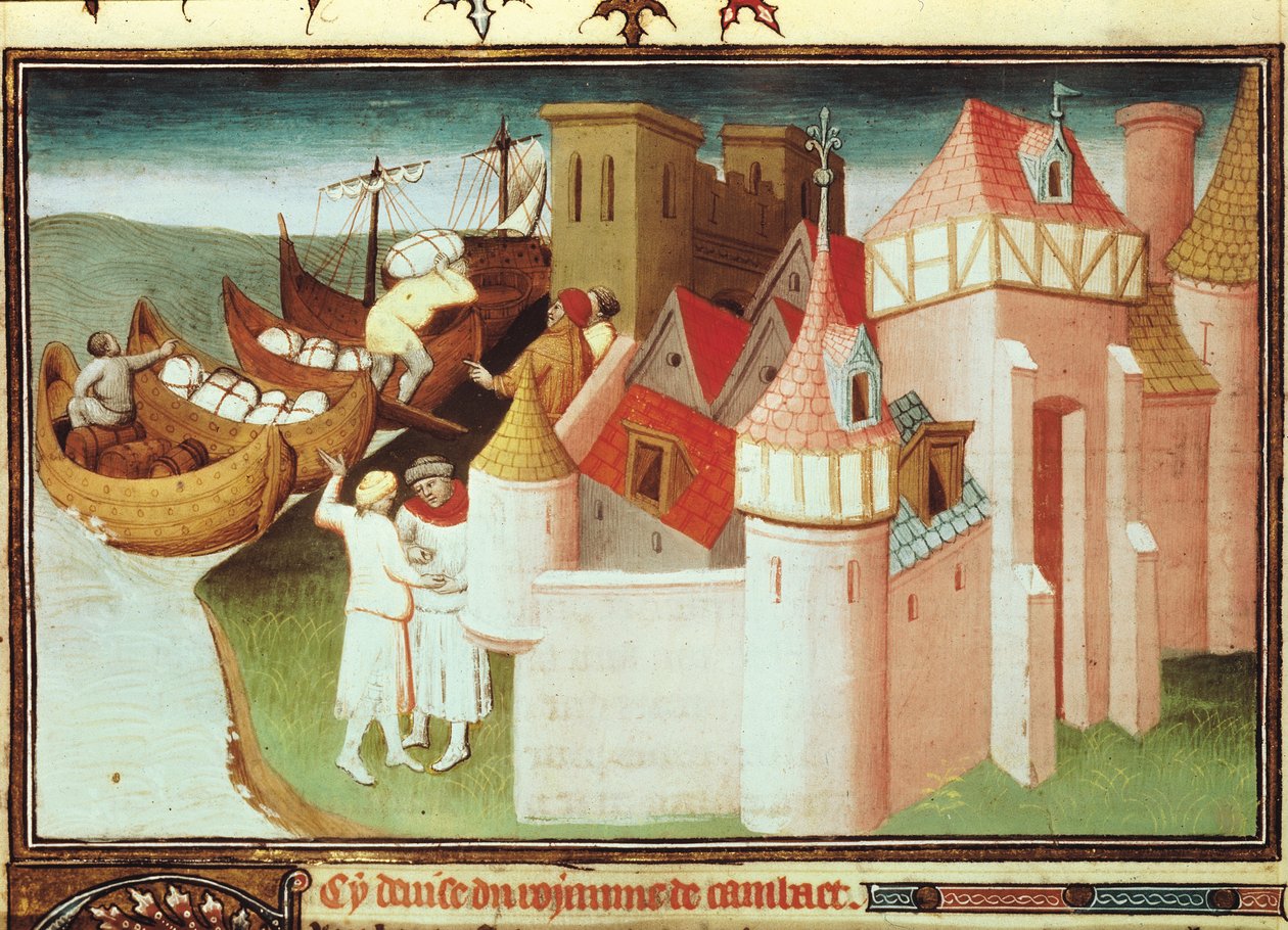 Fr 2810 f.86v, handel i Cambay-bugten, Indien, fra 