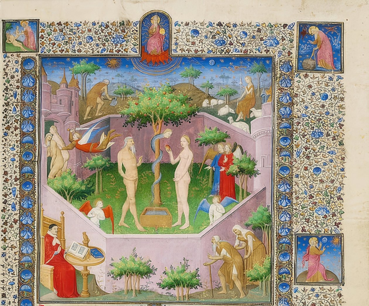Historien om Adam og Eva. Omkring 1413-15 af Boucicaut Master