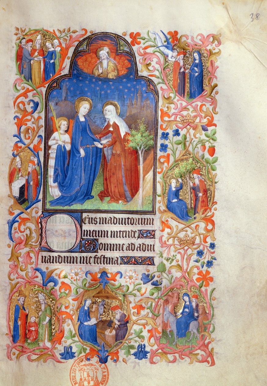 Ms 469 Visitationen, fra Boucicaut-timerne, ca.1410 af Boucicaut Master