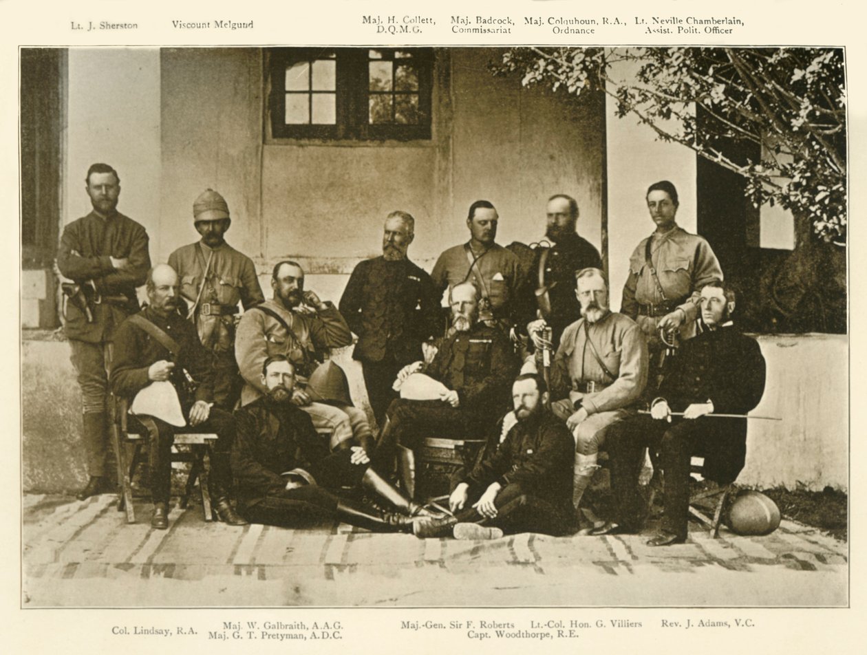 General Robertss Staff, Kandahar Expedition, c1880, 1901. af Bourne and Shepherd
