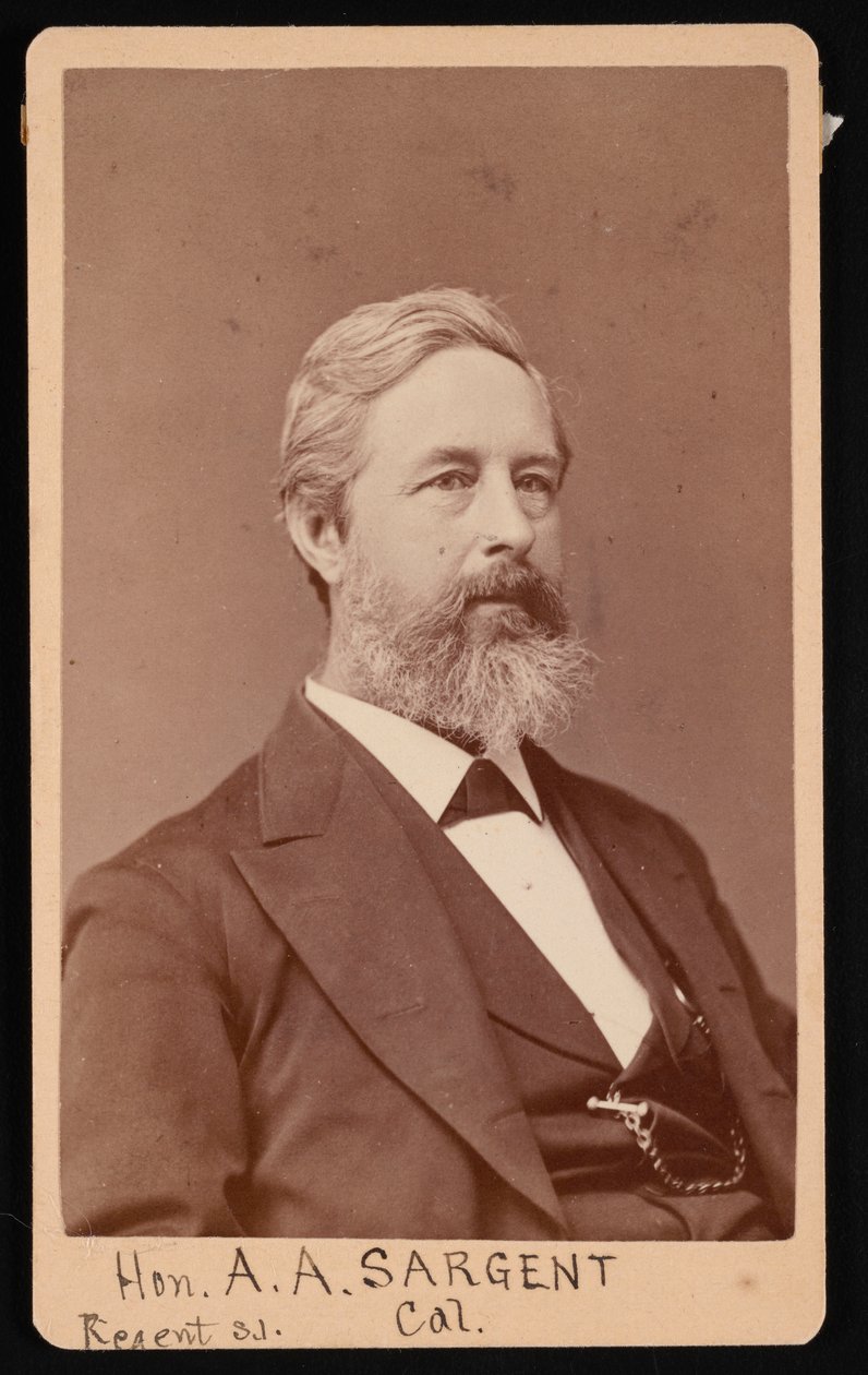 Portræt af Aaron Augustus Sargent 1827-1887, før 1881. af Brady