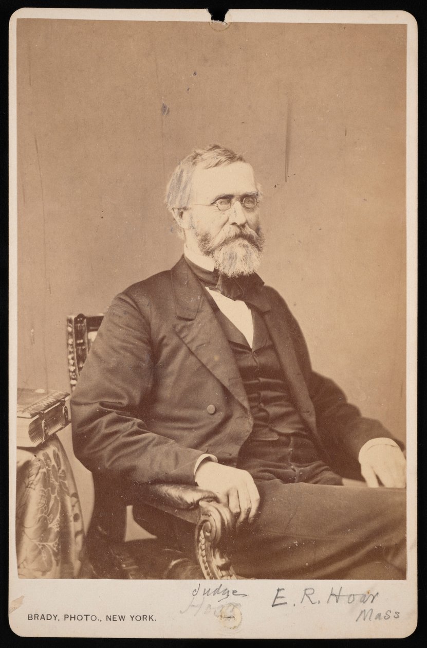 Portræt af Ebenezer Rockwood Hoar 1816-1895, før 1895. af Brady