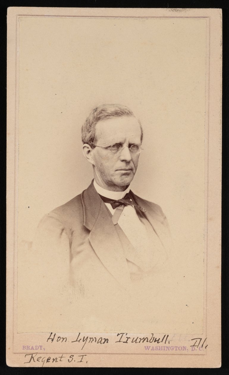 Portræt af Lyman Trumbull 1813-1896, mellem 1862 og 1869. af Brady