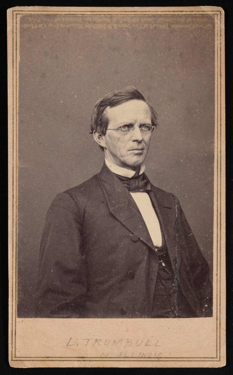 Portræt af Lyman Trumbull 1813-1896, mellem 1864 og 1868. af Brady