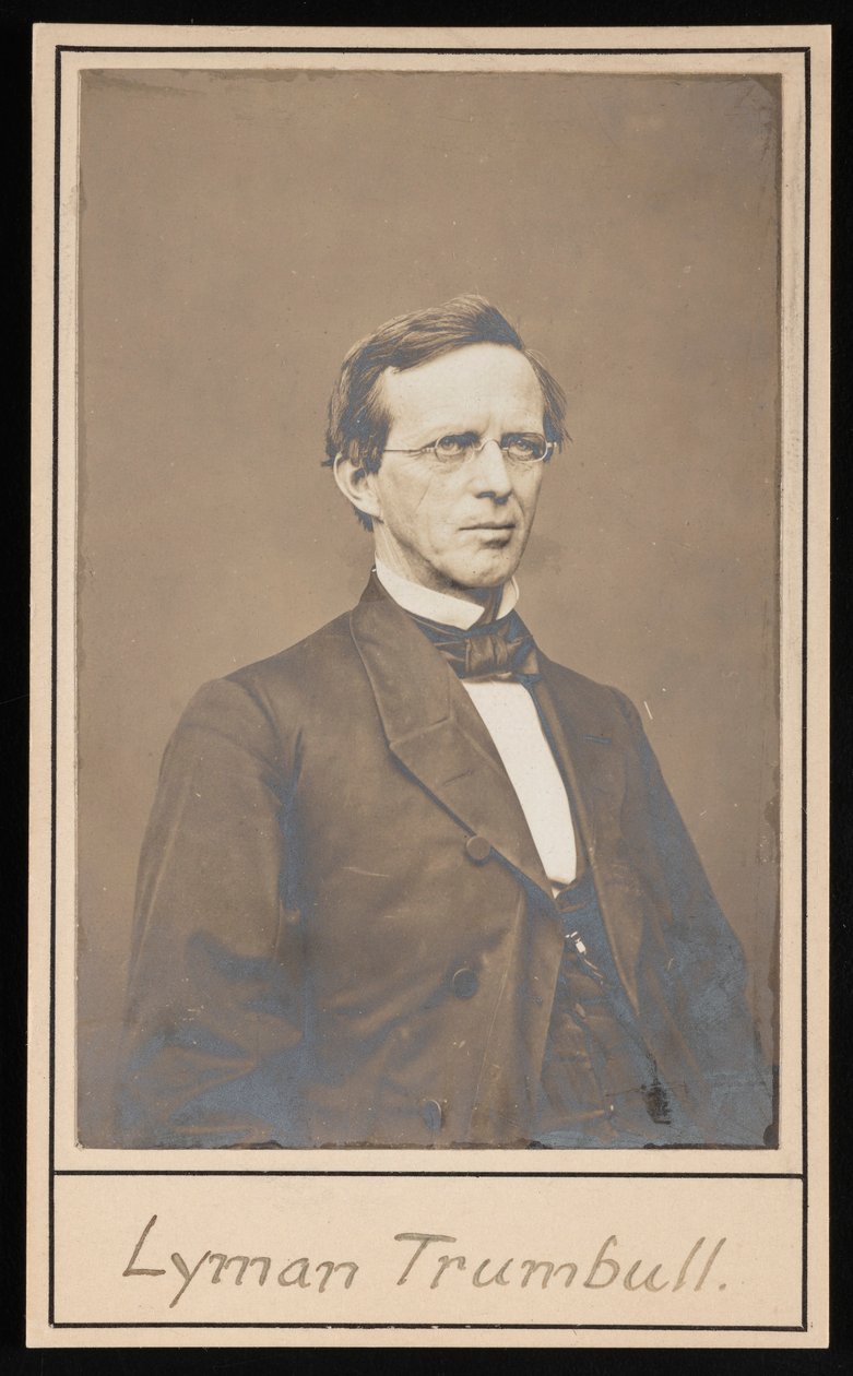 Portræt af Lyman Trumbull 1813-1896, mellem 1864 og 1868. af Brady