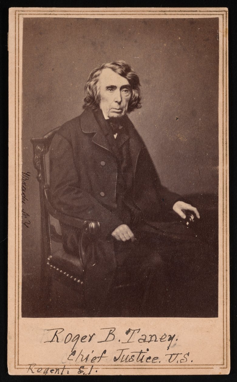 Portræt af Roger Brooke Taney 1777-1864, før 1864. af Brady