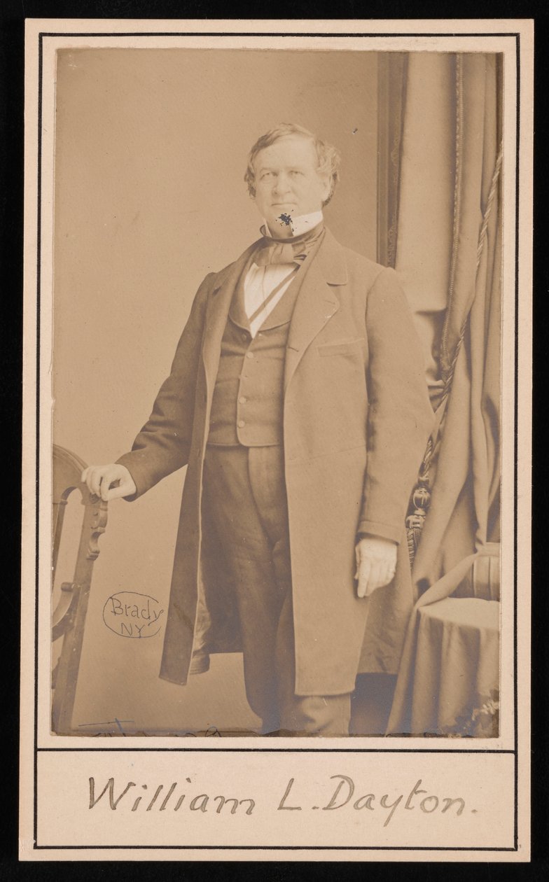 Portræt af William Lewis Dayton 1807-1864, før 1864. af Brady