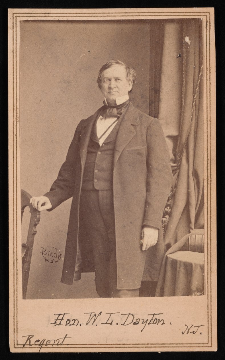 Portræt af William Lewis Dayton 1807-1864, før 1864. af Brady