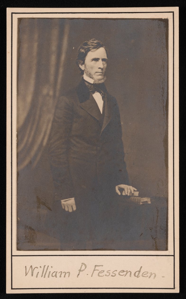 Portræt af William Pitt Fessenden 1806-1869, før 1869. af Brady