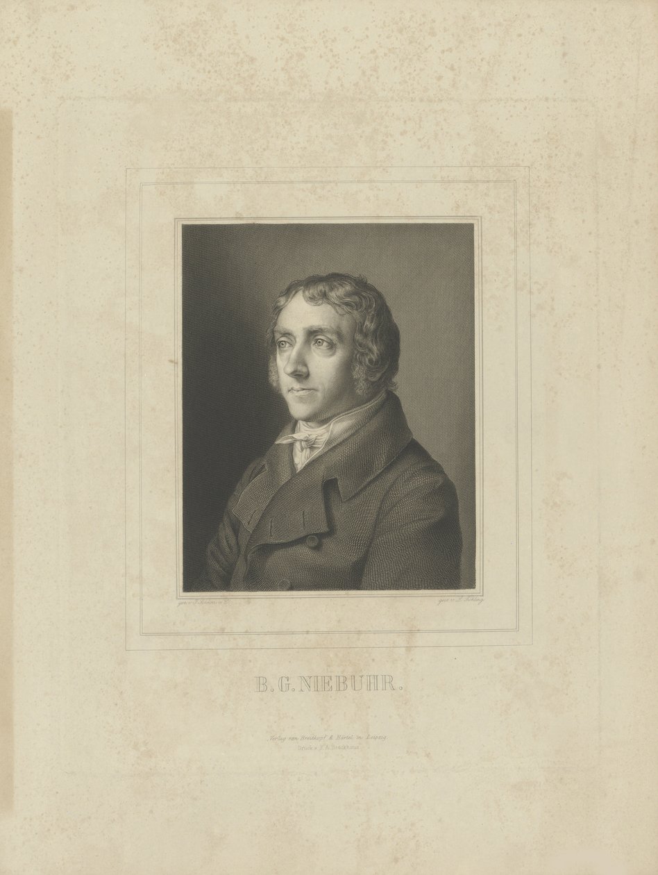 Portræt af Barthold Georg Niebuhr 1776-1831, ca. 1830-1840. af Breitkopf and Härtel