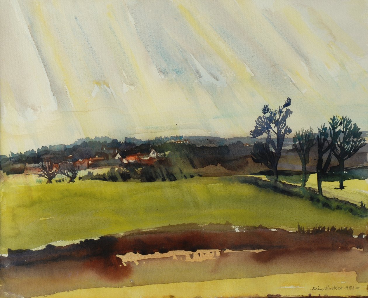 Rainy Morning, 1981 (wc på papir) af Brenda Brin Booker