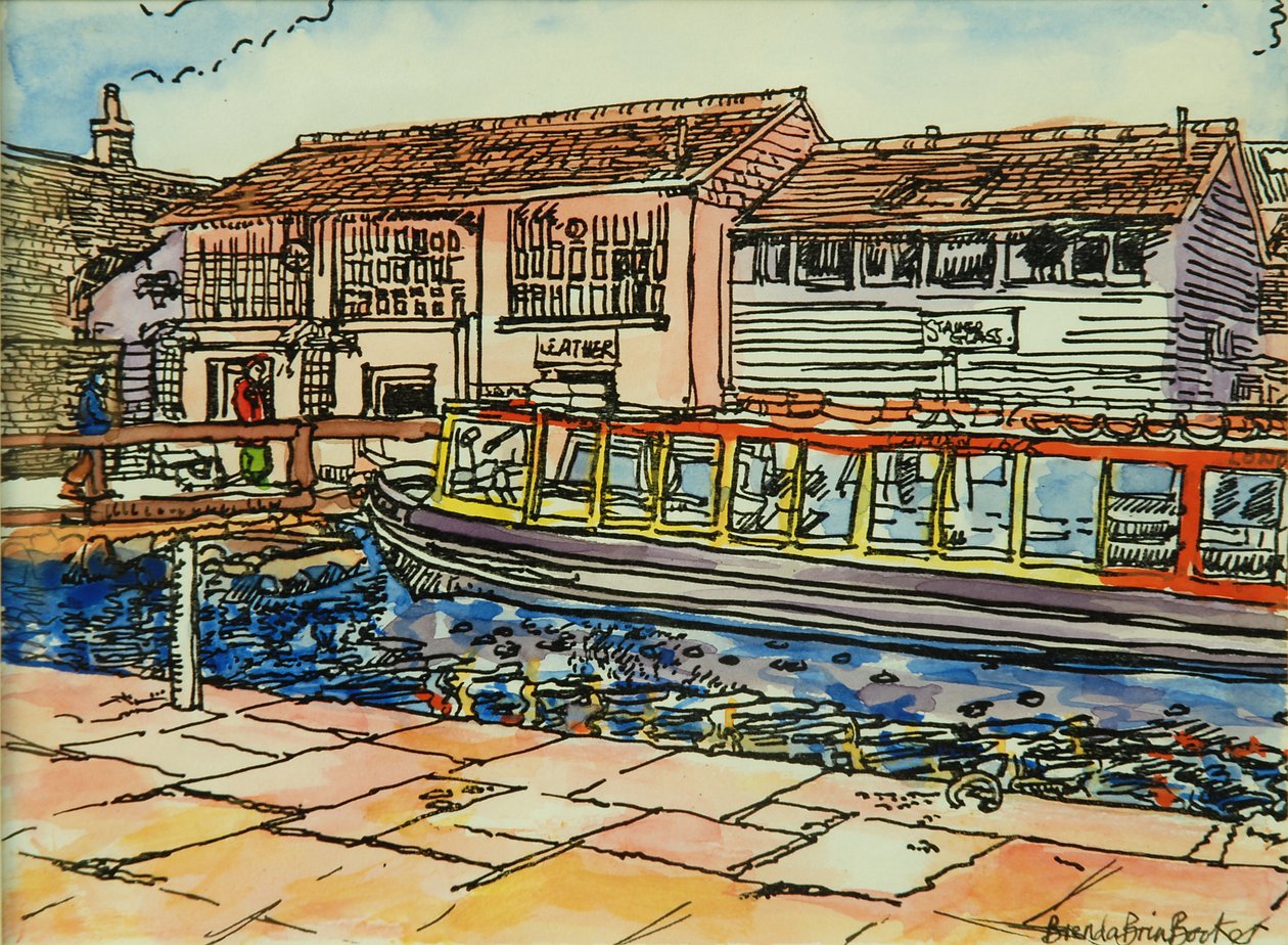 Canal Museum, Camden Lock (akvarel på papir) af Brenda Brin Booker