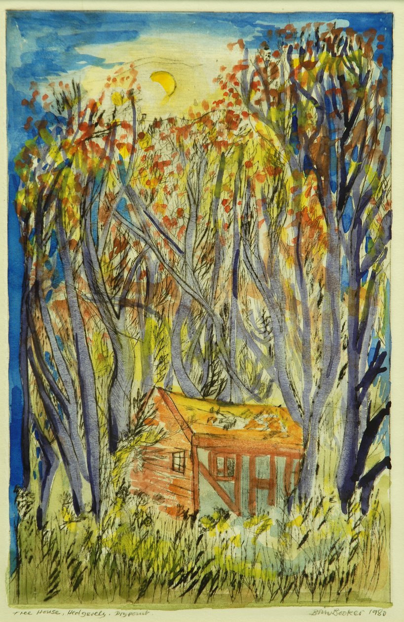The Tree House II (wc på papir) af Brenda Brin Booker