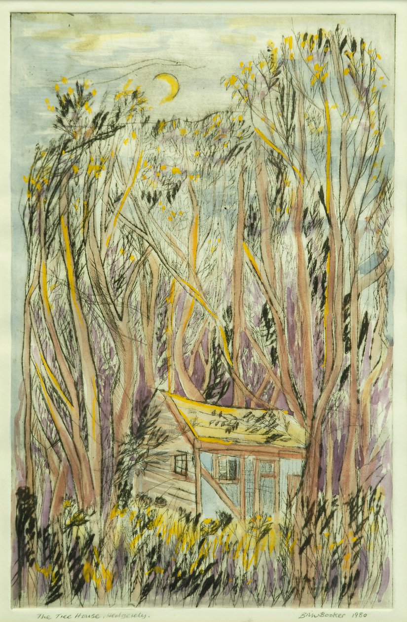 The Tree House I (akvarel på papir) af Brenda Brin Booker