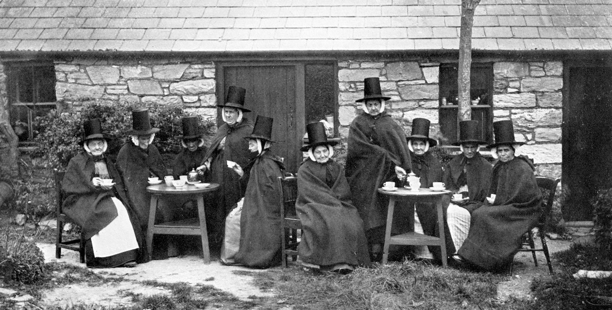 Et walisisk teselskab, slutningen af det 19. århundrede af British Photographer