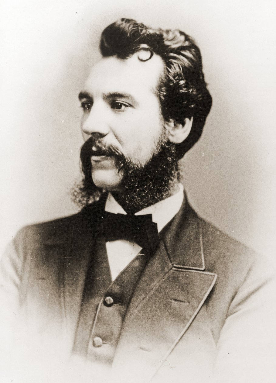 Alexander Graham Bell, 1876 (sepiafoto) af British Photographer
