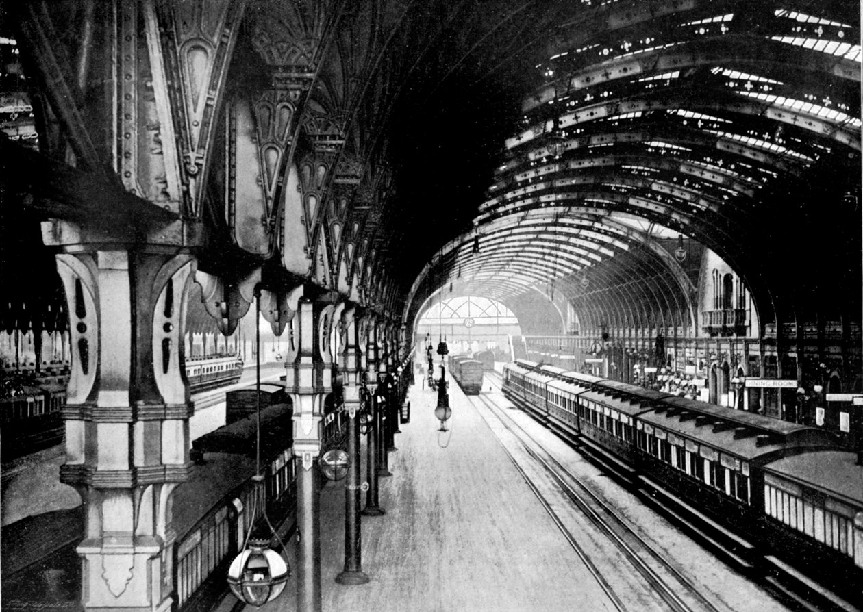 Paddington Station, London, 1890 af British Photographer