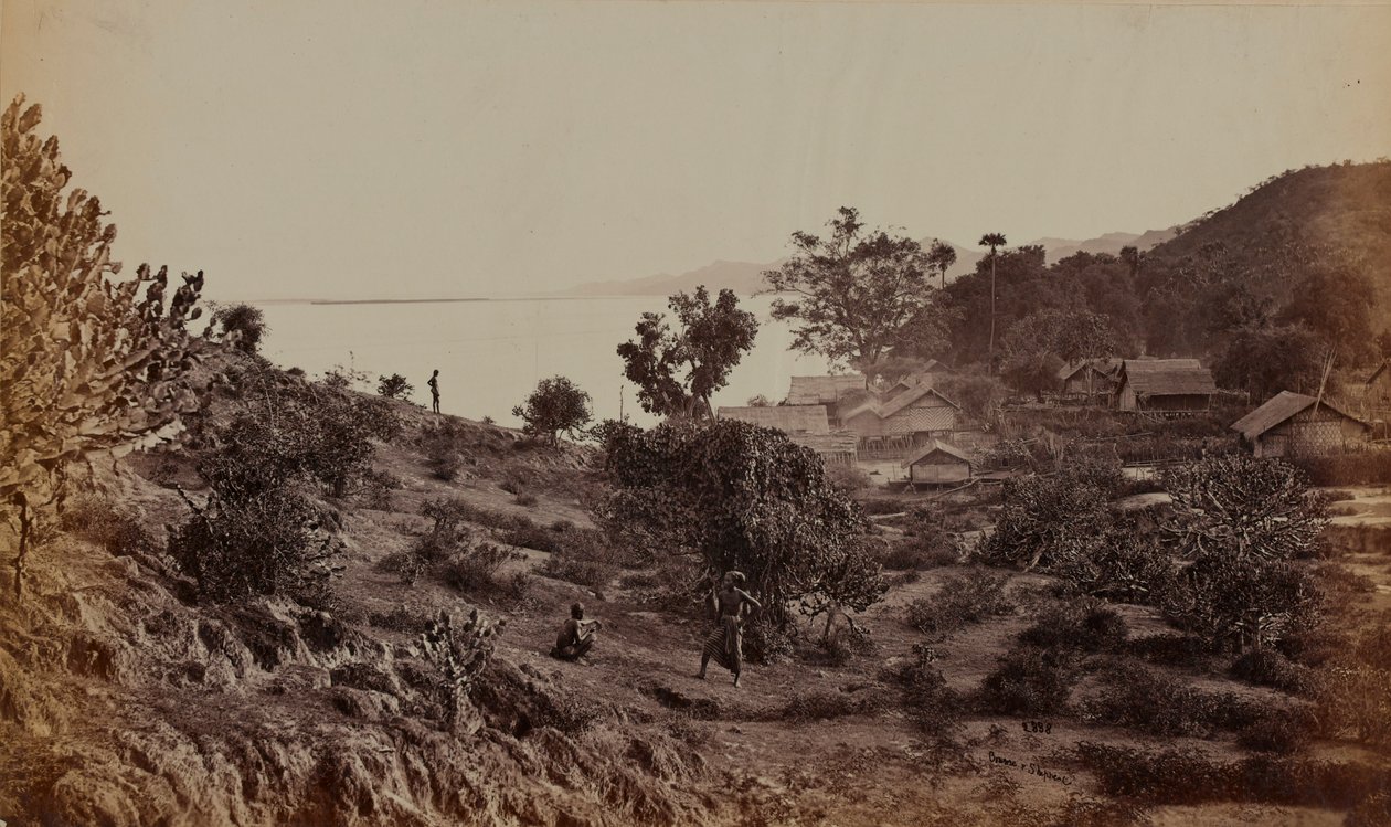 Landsby på Irrawaddy af British Photographer
