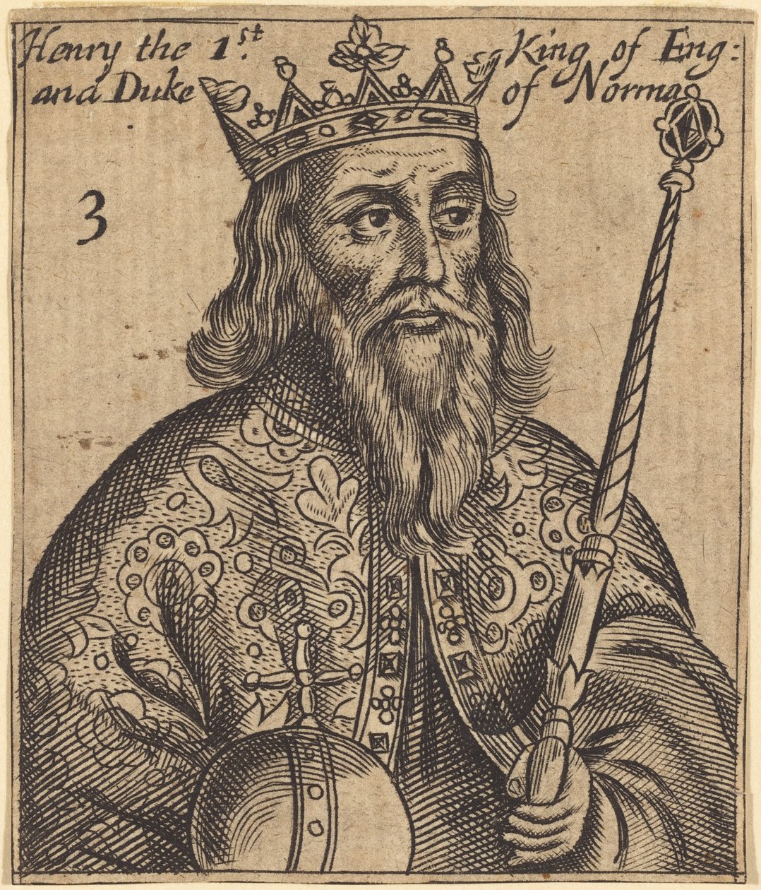Henrik I, konge af England af British 17th Century