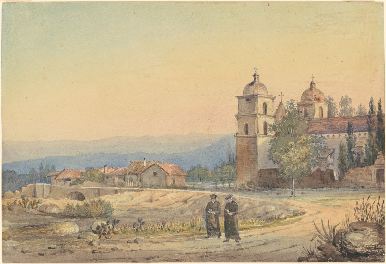 Santa Barbara kirke af British 19th Century
